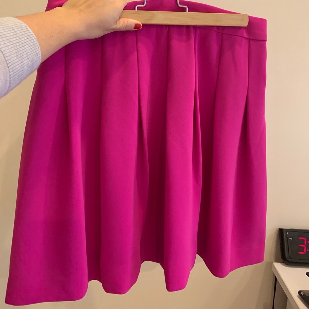 Pink pleated J. Crew skirt NWT